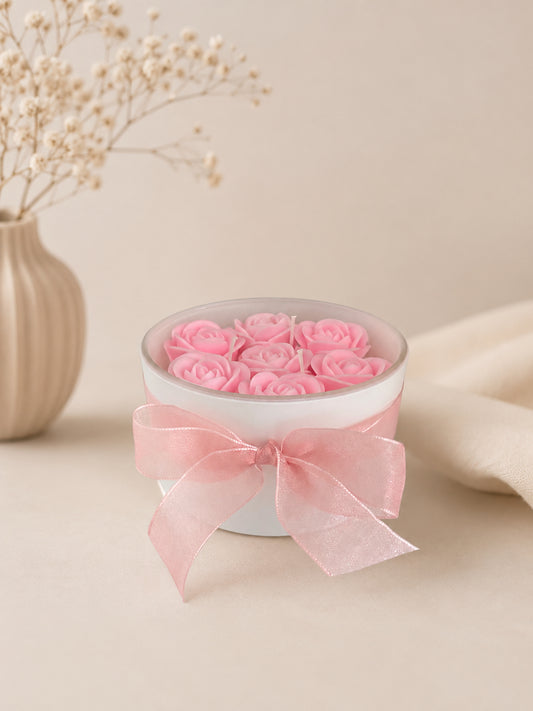 Grote pot met Rozen ( Geurkaars)