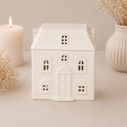 Witte keramische waxbrander Huis